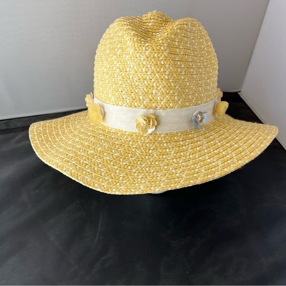 Betsey Johnson Straw Floral Hat OS - Picture 1 of 13
